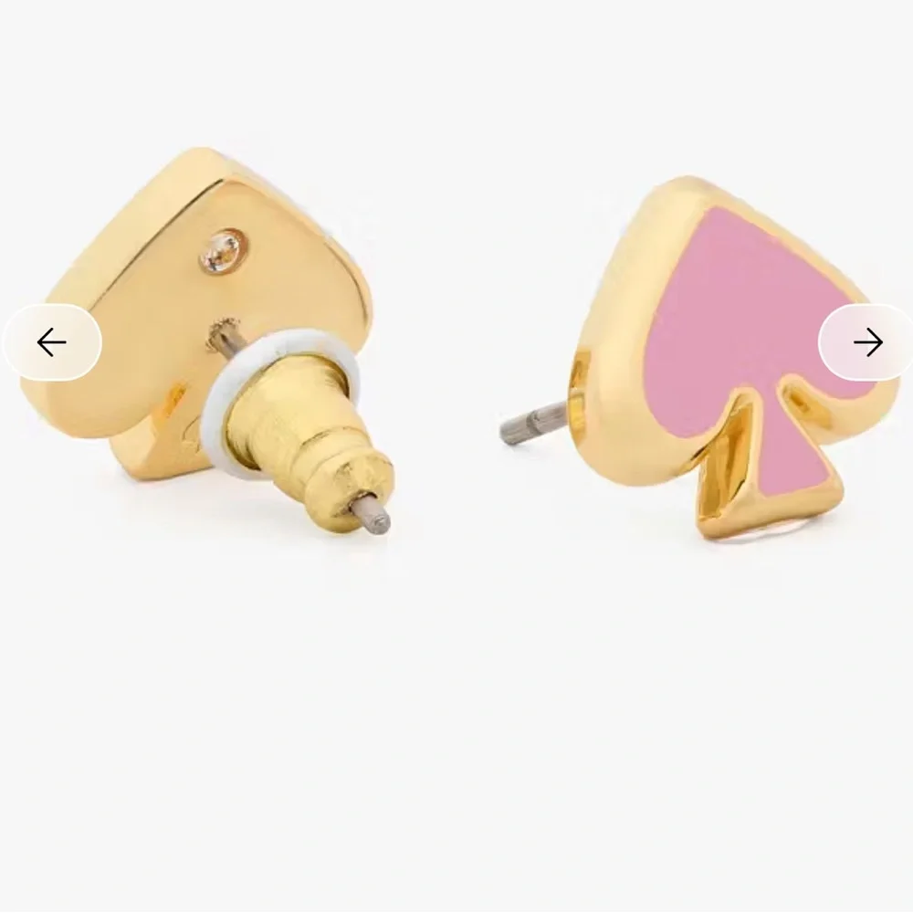 Kate Spade Surf Pink Enamel Stud Earrings NWT - Picture 3 of 5